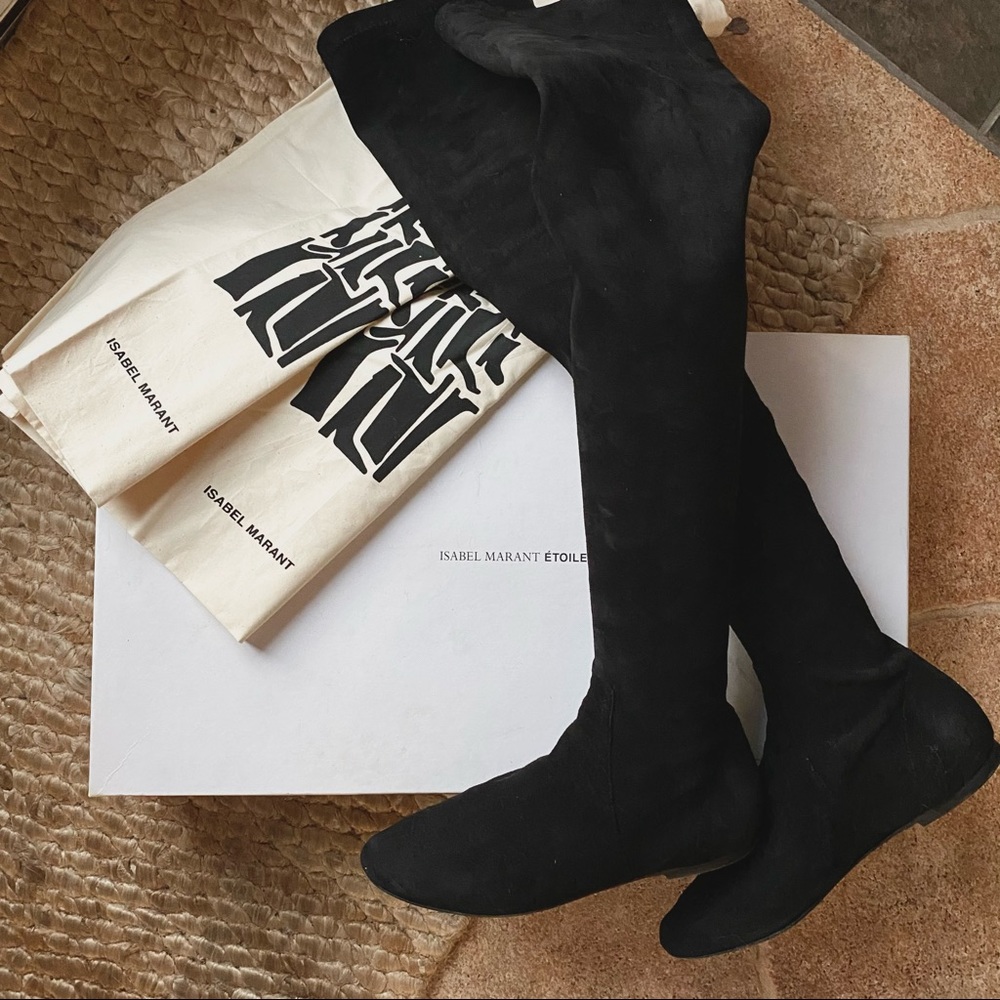ISABEL MARANT Brenna Black OTK Suede Boots 8.5